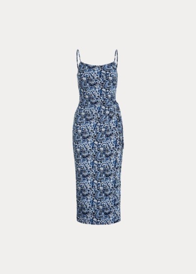 Women's Ralph Lauren Floral Midi Jersey Dresses | 032715DYG